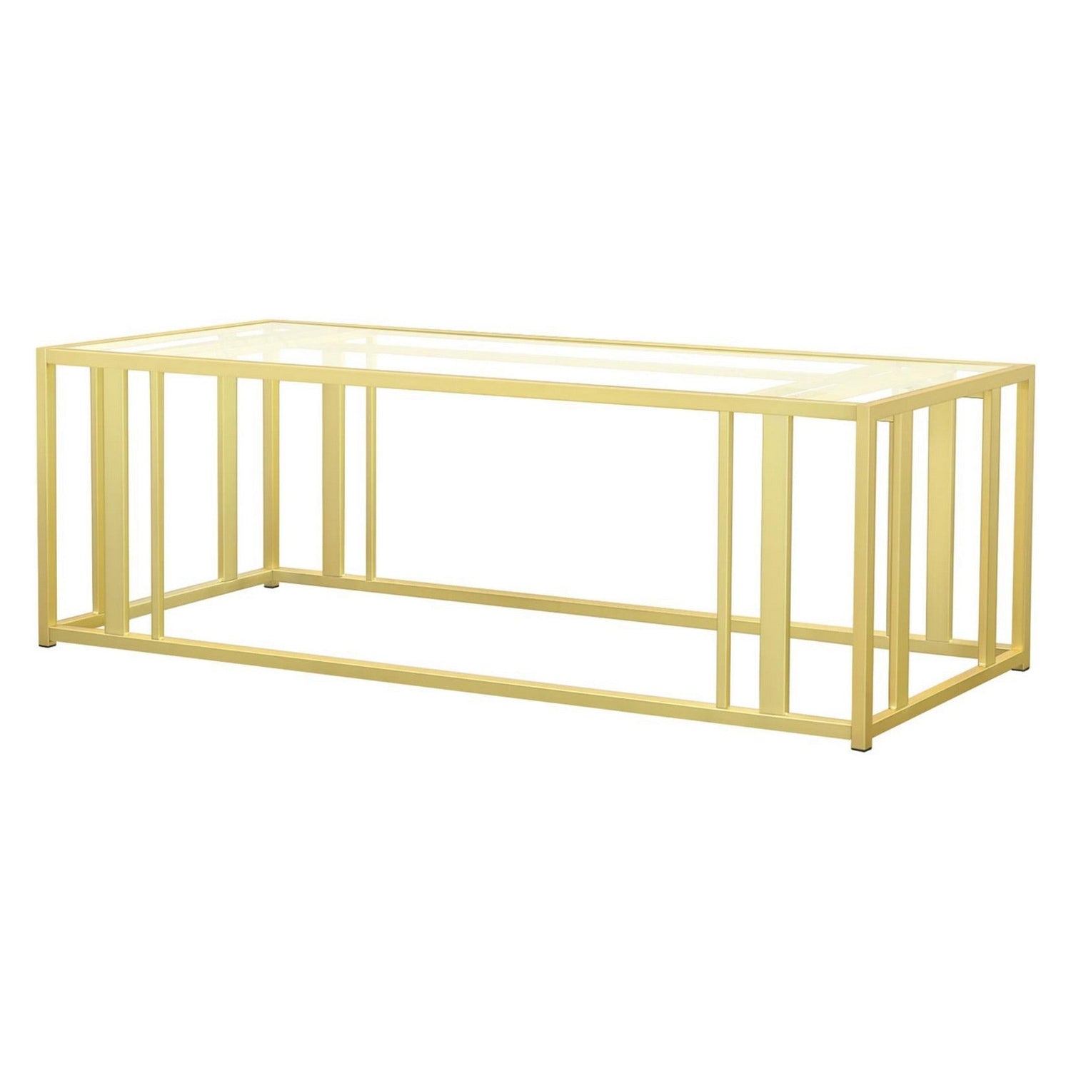 Adri Metal Frame Coffee Table Matte Brass 723608