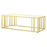 Adri Metal Frame Coffee Table Matte Brass 723608