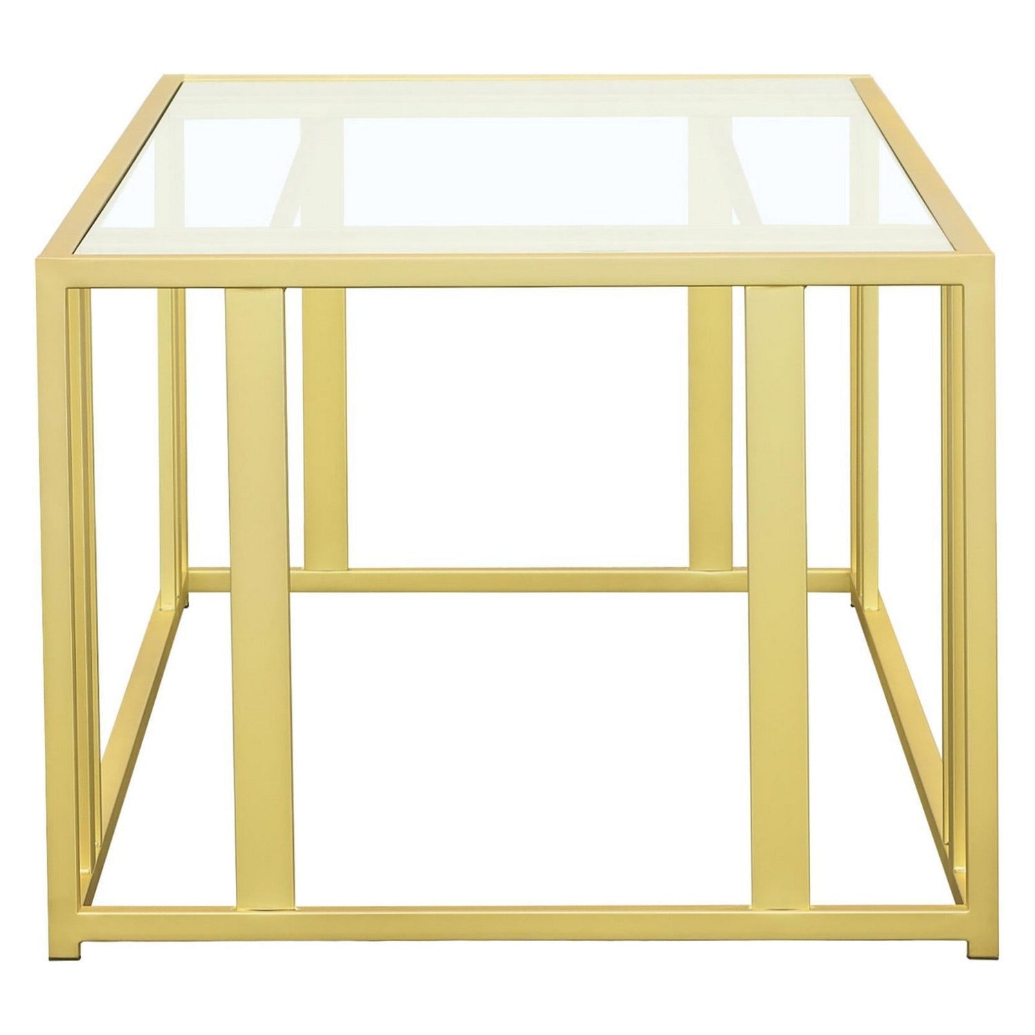 Adri Metal Frame Coffee Table Matte Brass 723608