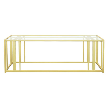 Adri Metal Frame Coffee Table Matte Brass 723608