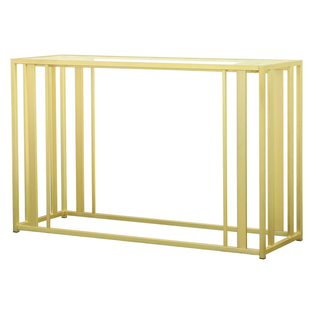 Adri Metal Frame Sofa Table Matte Brass 723609