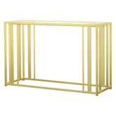 Adri Metal Frame Sofa Table Matte Brass 723609