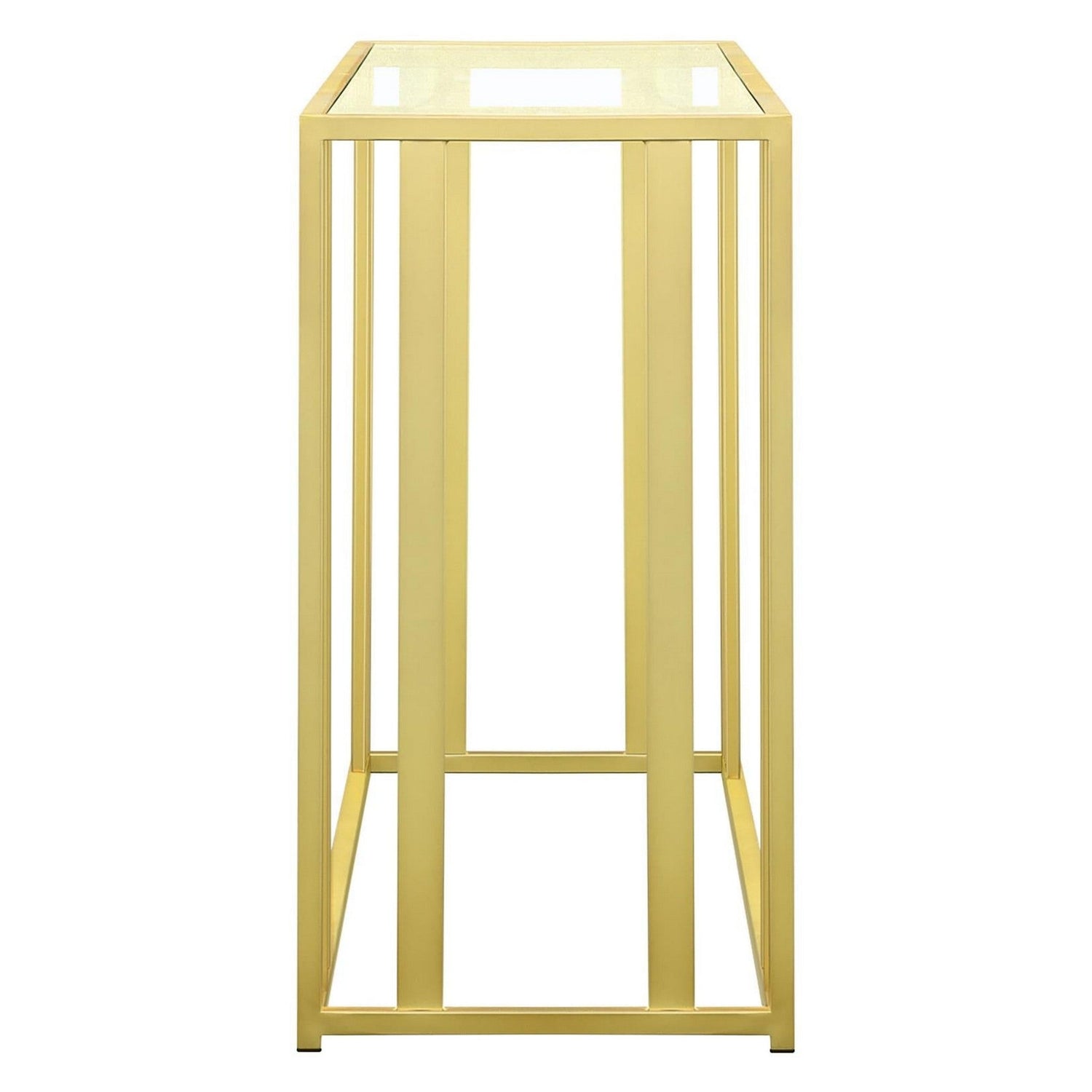 Adri Metal Frame Sofa Table Matte Brass 723609