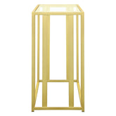 Adri Metal Frame Sofa Table Matte Brass 723609