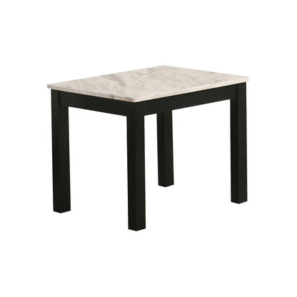 Bates Faux Marble 3-piece Occasional Table Set White and Black 723615