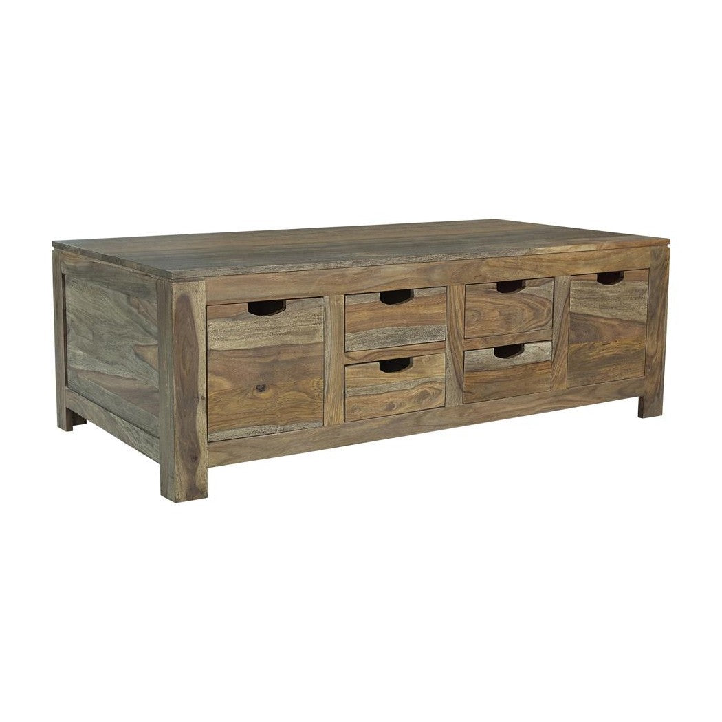 Esther 6-drawer Storage Coffee Table Natural Sheesham 723888