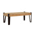 Winston Wooden Rectangular Top Coffee Table Natural and Matte Black 724118