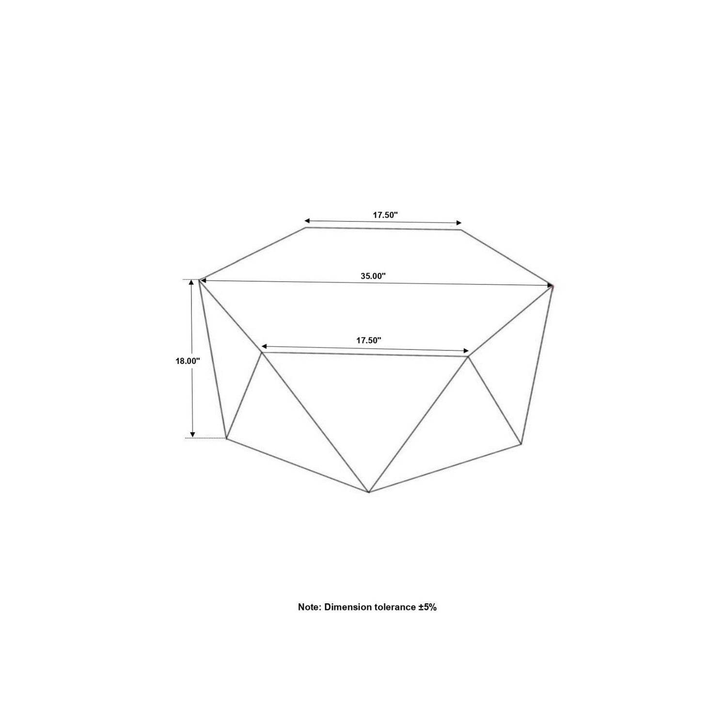 Zalika Hexagonal Coffee Table Natural 724188