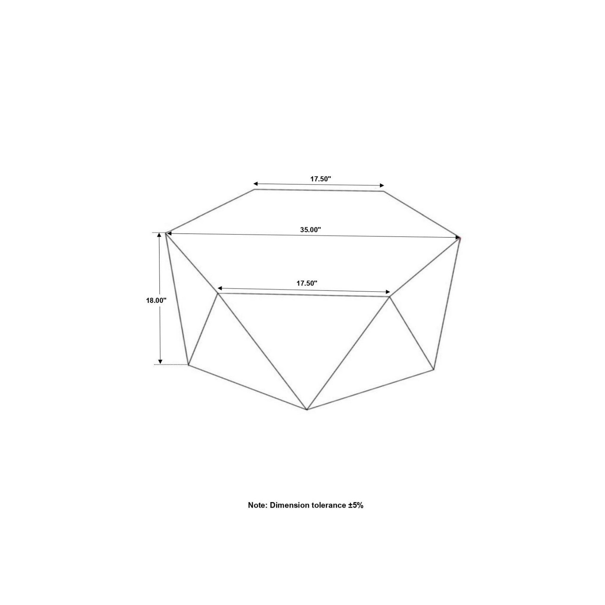 Zalika Hexagonal Coffee Table Natural 724188