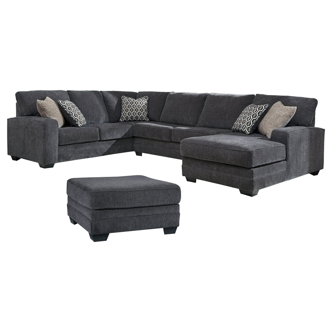 Tracling 3-Piece Sectional with Ottoman Ash-72600U1