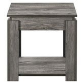 Donal 3-piece Occasional Set with Open Shelves Weathered Grey 736145