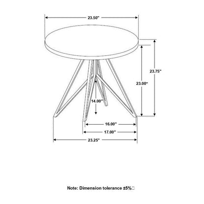 Hadi Round End Table with Hairpin Legs Cement and Gunmetal 736177