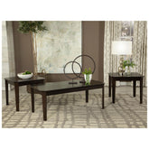 Amaro 3-piece Occasional Set Dark Brown 736184