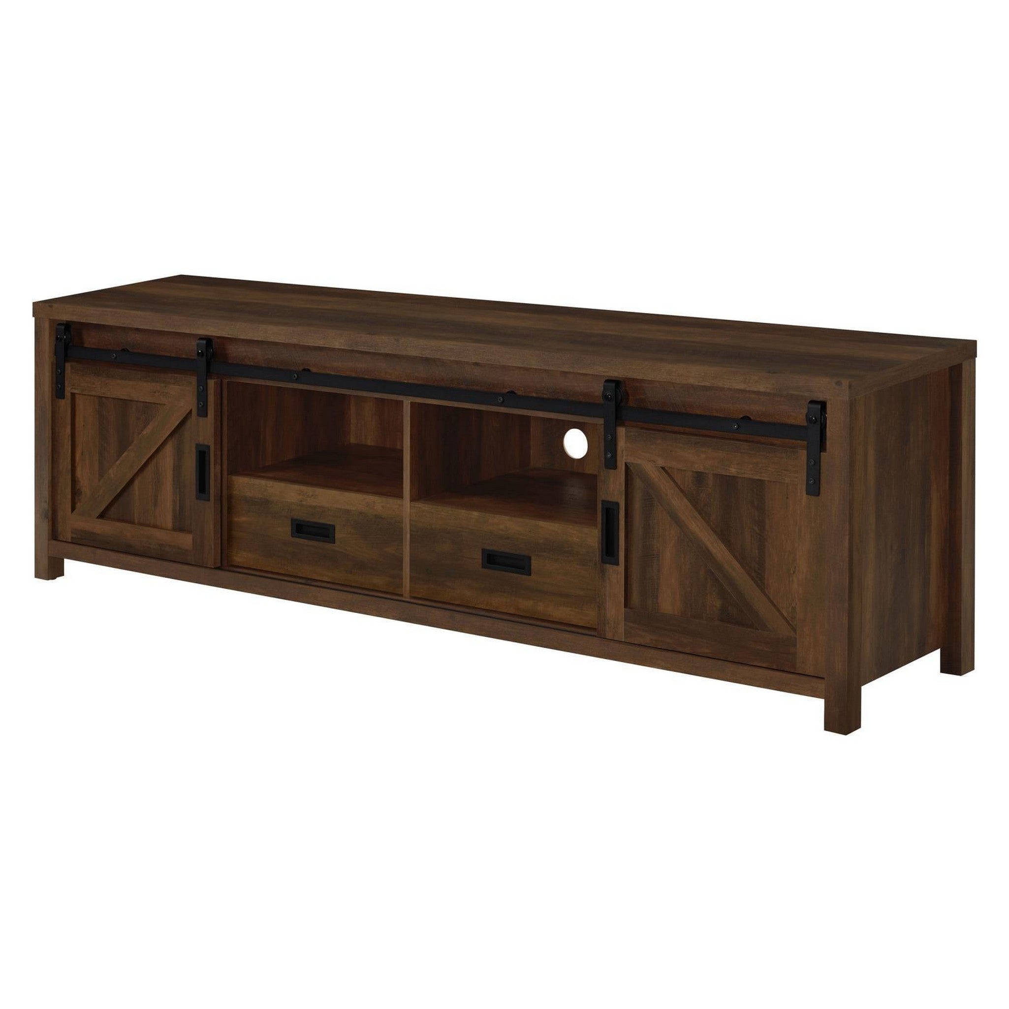 Madra Rectangular TV Console with 2 Sliding Doors 736273