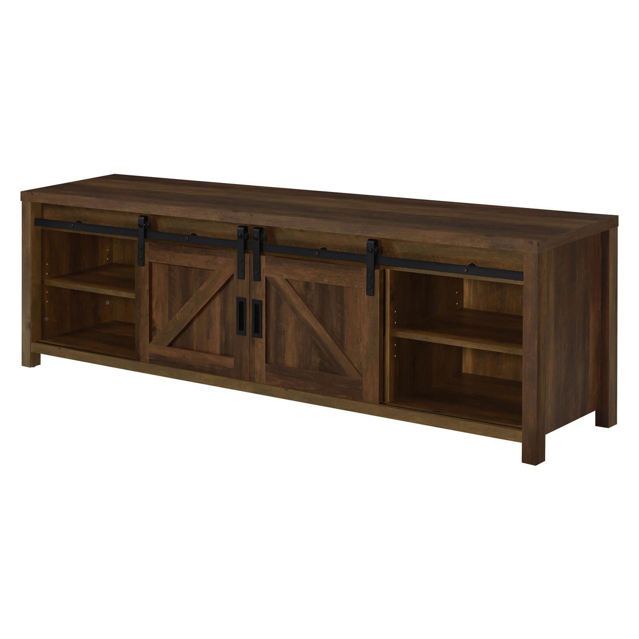 Madra Rectangular TV Console with 2 Sliding Doors 736273