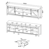 Madra Rectangular TV Console with 2 Sliding Doors 736273