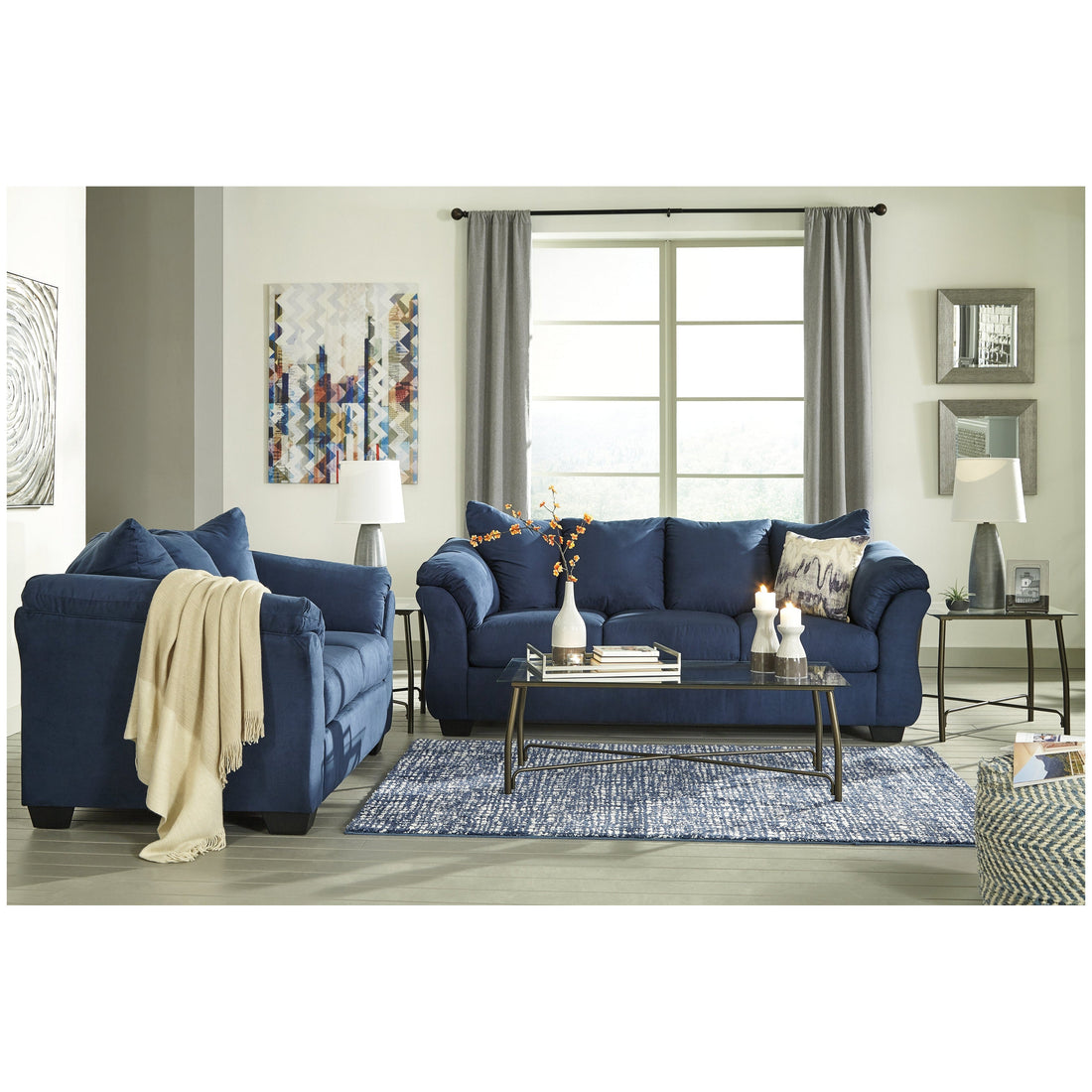 Darcy Sofa and Loveseat Ash-75007U1