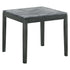 Square End Table Faux Grey Marble and Black 753517