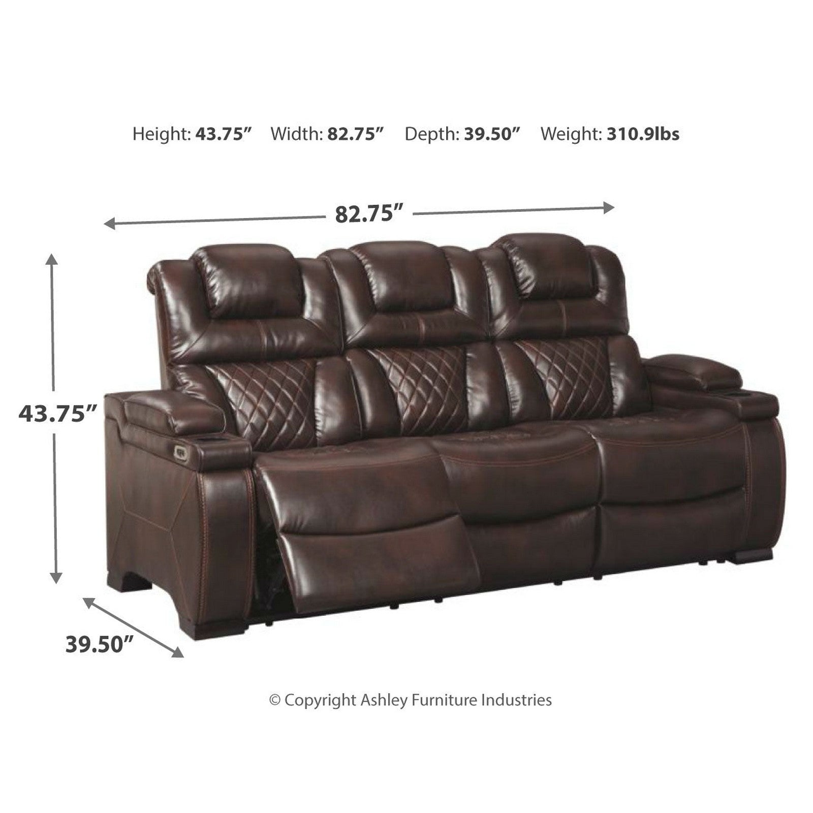 Warnerton Power Reclining Sofa and Loveseat Ash-75407U2