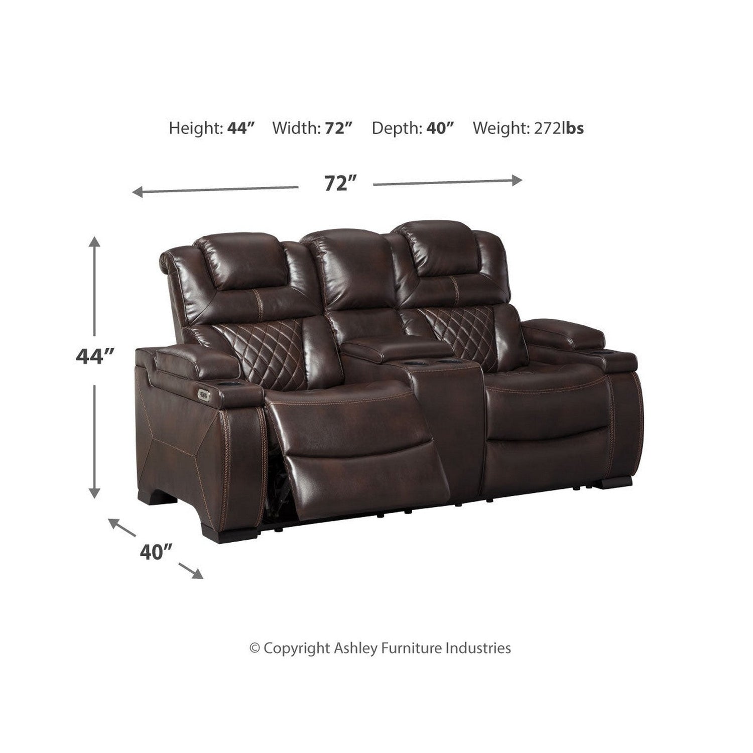 Warnerton Power Reclining Sofa and Loveseat Ash-75407U2