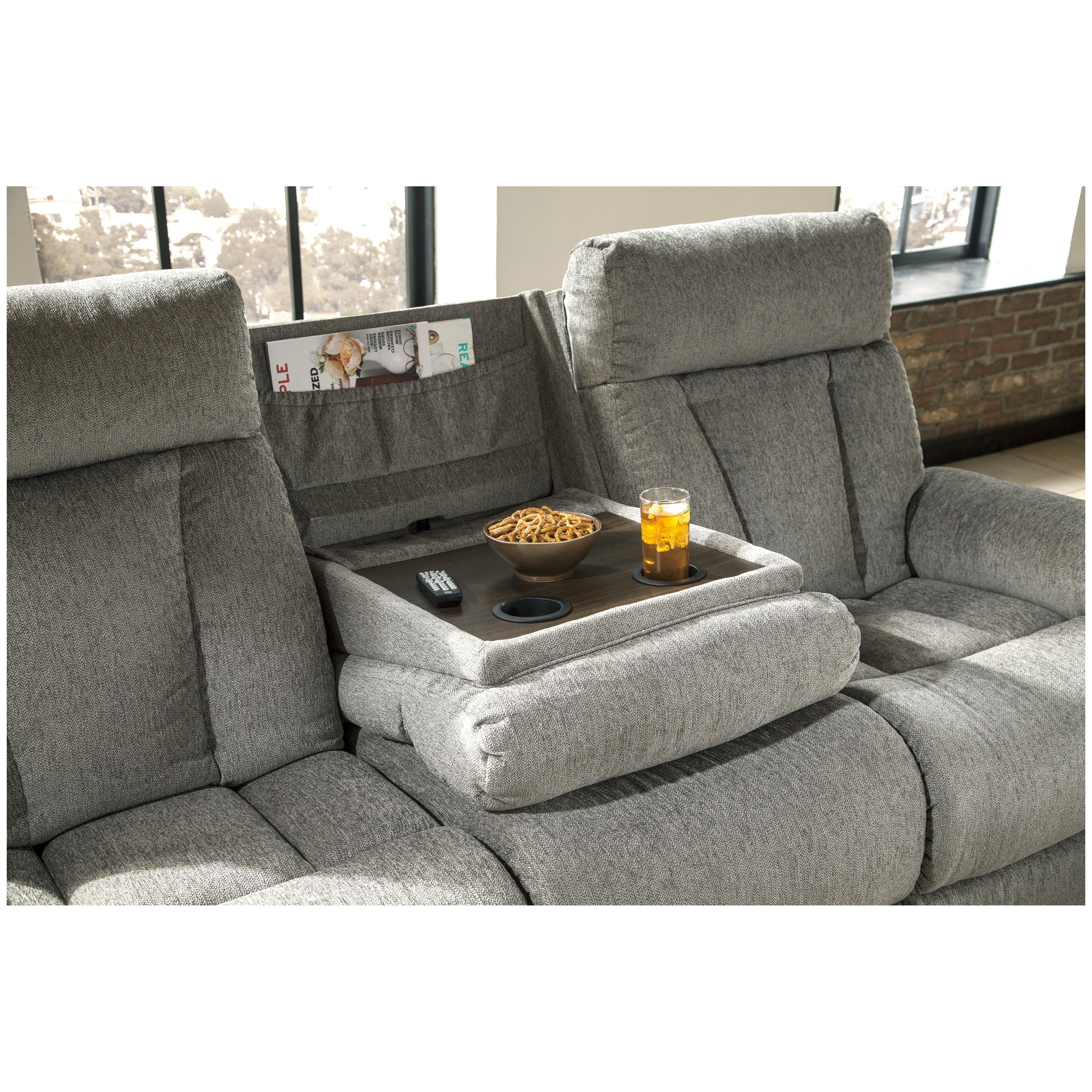 Mitchiner Reclining Sofa and Loveseat Ash-76204U1