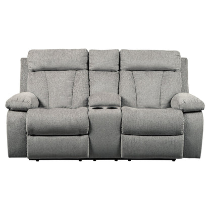 Mitchiner Reclining Loveseat with Console Ash-7620494