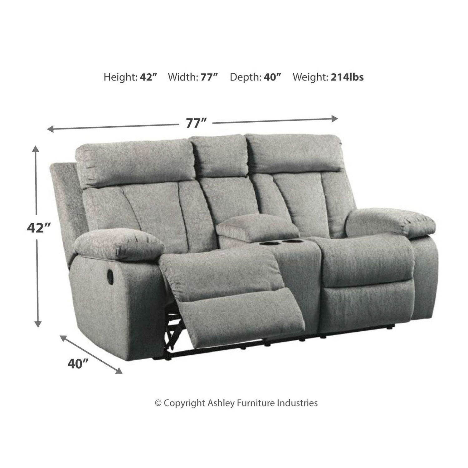 Mitchiner Reclining Sofa and Loveseat Ash-76204U1