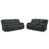 Draycoll Power Reclining Sofa and Loveseat Ash-76504U2