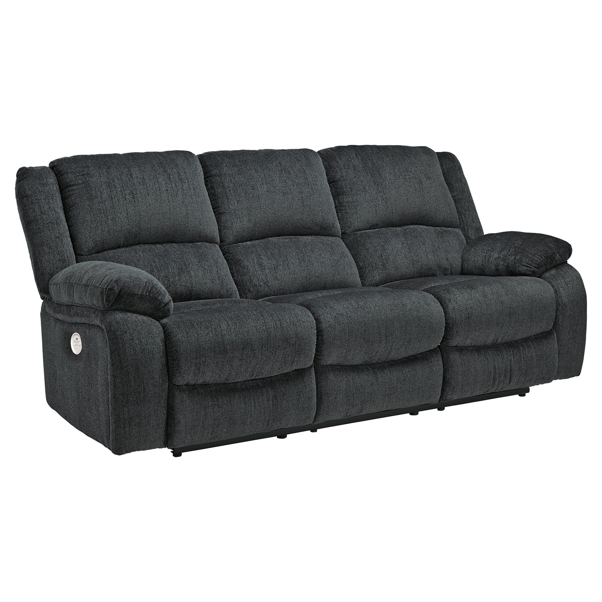 Draycoll Power Reclining Sofa and Loveseat Ash-76504U2