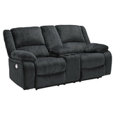 Draycoll Power Reclining Sofa and Loveseat Ash-76504U2