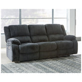 Draycoll Power Reclining Sofa and Loveseat Ash-76504U2