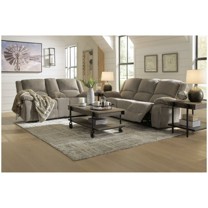 Draycoll Power Reclining Sofa and Loveseat Ash-76504U2