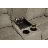 Draycoll Power Reclining Sofa and Loveseat Ash-76504U2