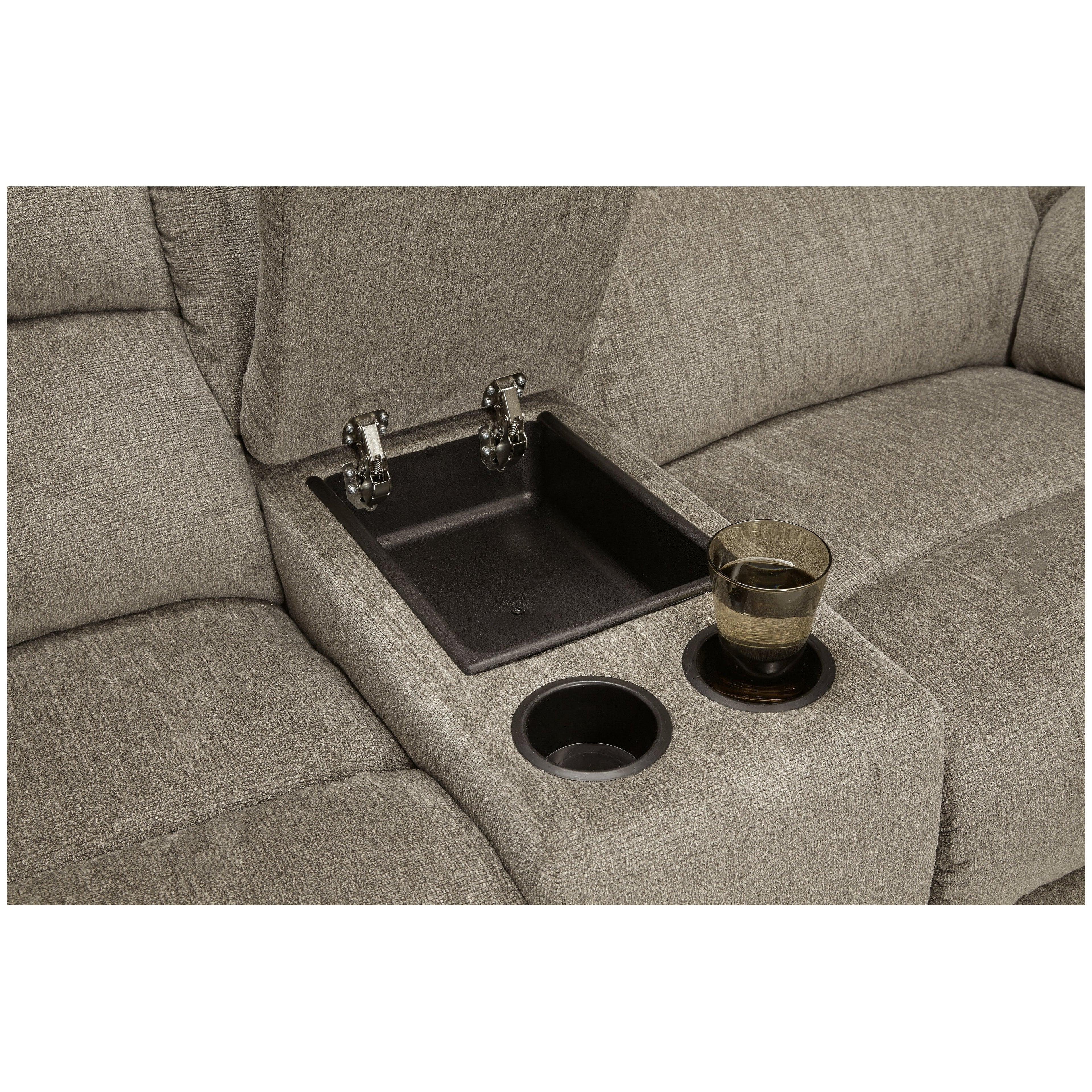 Draycoll Power Reclining Sofa and Loveseat Ash-76504U2