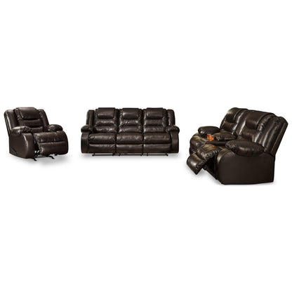 Vacherie Reclining Sofa, Power Loveseat and Recliner Ash-79307U4