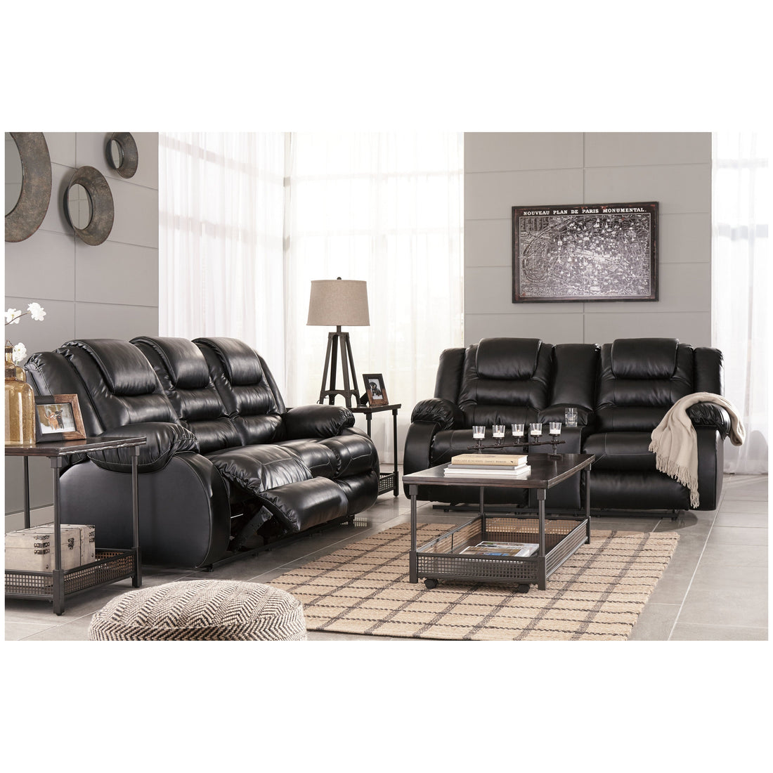 Vacherie Reclining Sofa and Loveseat Ash-79308U1