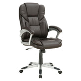 Kaffir Adjustable Height Office Chair Dark Brown and Silver 800045