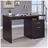 Irving 2-drawer Office Desk with Cabinet Cappuccino 800109