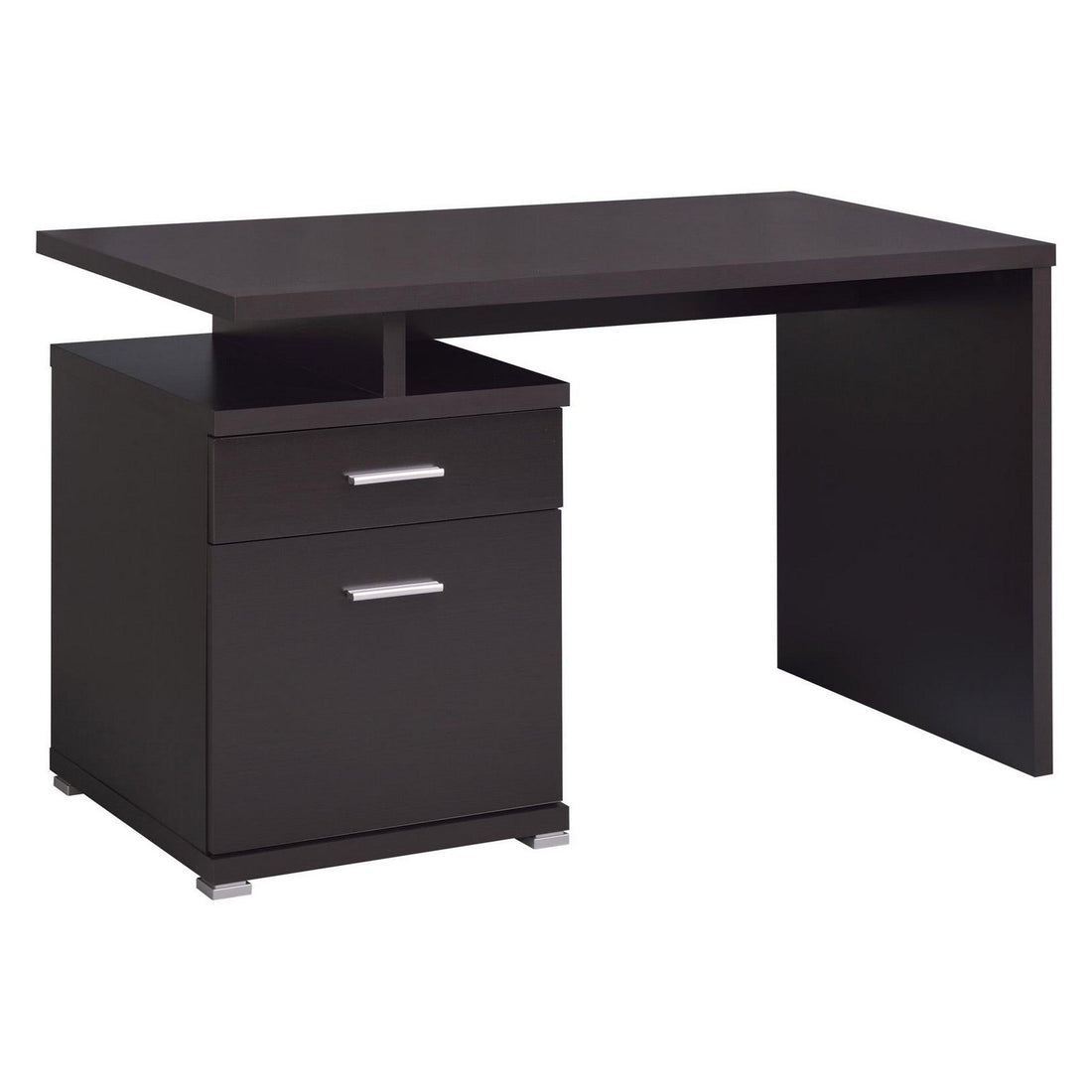 Irving 2-drawer Office Desk with Cabinet Cappuccino 800109