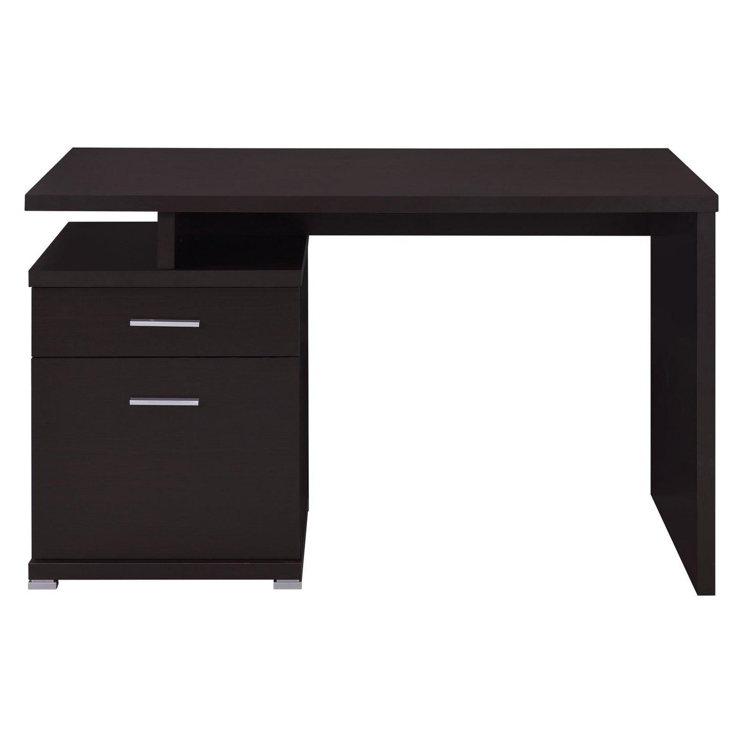 Irving 2-drawer Office Desk with Cabinet Cappuccino 800109