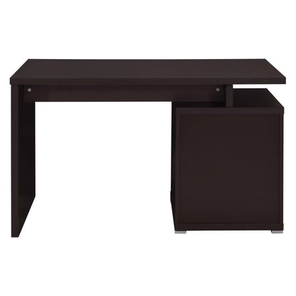 Irving 2-drawer Office Desk with Cabinet Cappuccino 800109