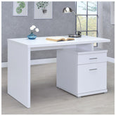 Irving 2-drawer Office Desk with Cabinet White 800110