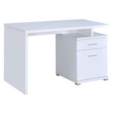 Irving 2-drawer Office Desk with Cabinet White 800110