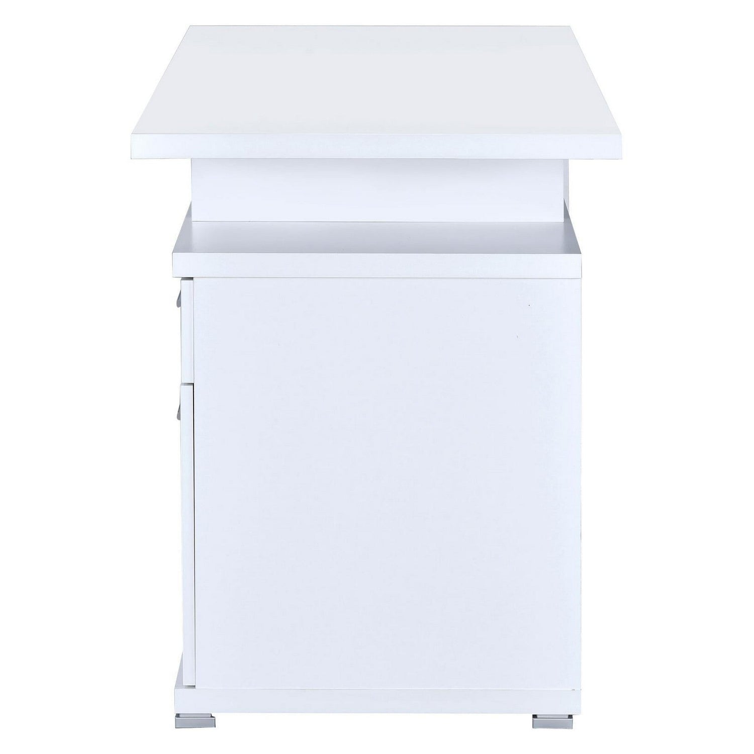 Irving 2-drawer Office Desk with Cabinet White 800110