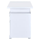 Irving 2-drawer Office Desk with Cabinet White 800110