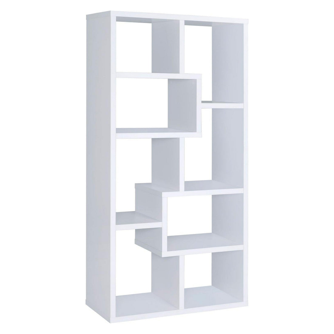 Theo 10-shelf Bookcase White 800136