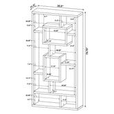 Howie 10-shelf Bookcase White 800157