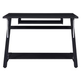 Mallet Computer Desk with Bottom Shelf Black 800222