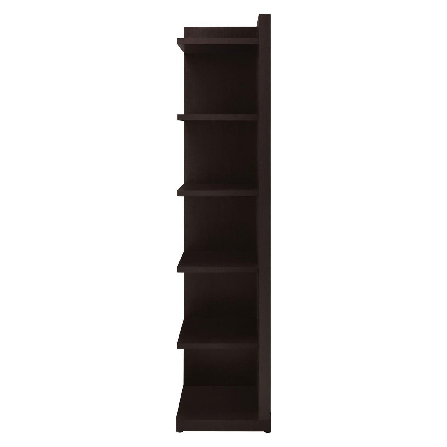 Pinckard 6-tier Corner Bookcase Cappuccino 800270