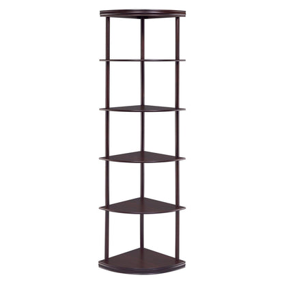 Bonwick 5-shelf Corner Bookshelf Cappuccino 800279